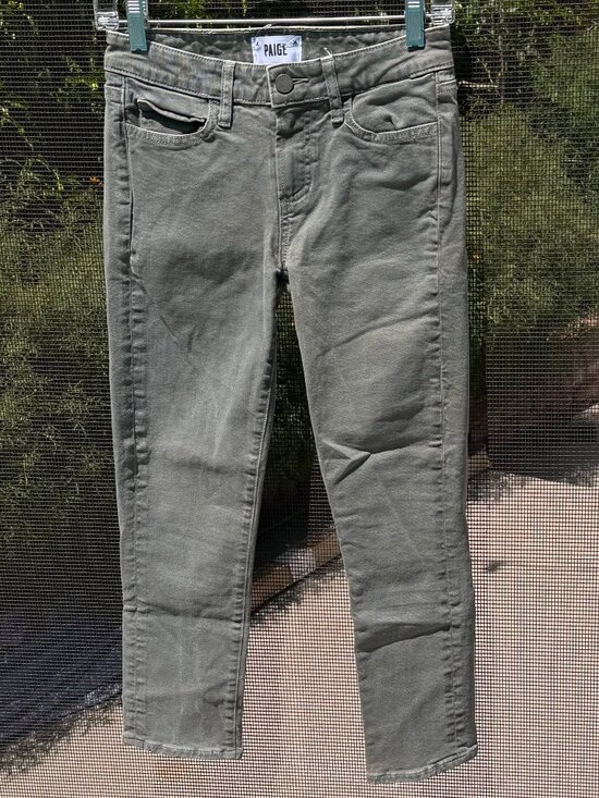 PAIGE Denim - Paige Olive Grey Ankle Skinny Jeans Size 27